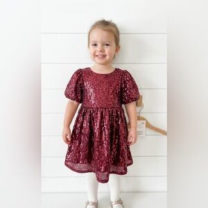 H&M Kids Formal Dress in Sparkling Burgundy 2T